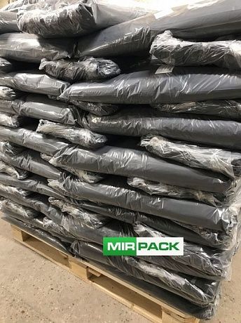 Мешки для мусора 30 литров, 45 мкм, в пачках 500 шт. черные, 2 х слойные до 25 кг. - Вид 2