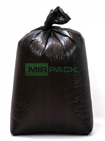 Мешки для мусора 120 литров, 25 мкм, в пачках, 200 шт. черные - 2х слойные - Вид 1